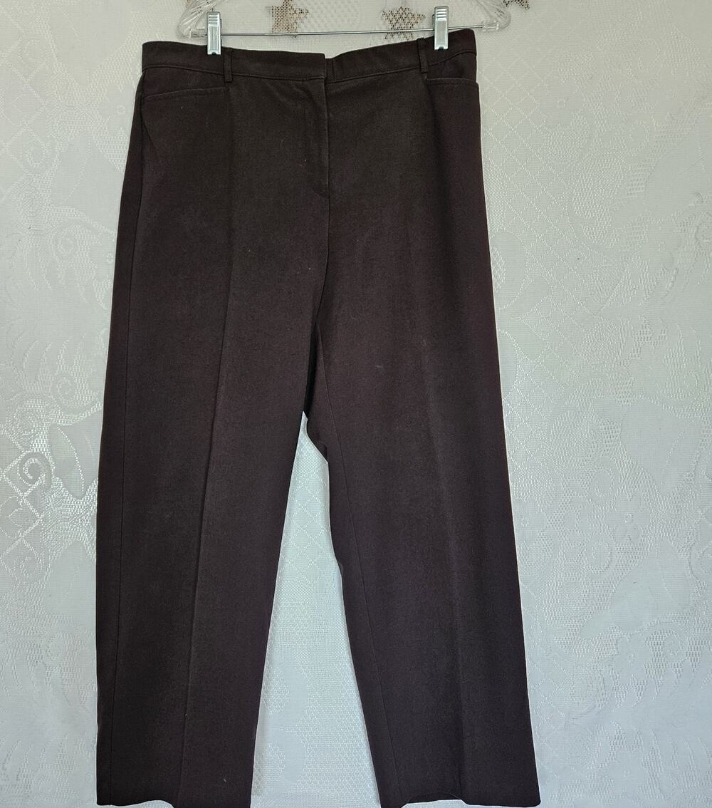 Briggs New York Size 14P Petite Brown Dress Pants Pockets Neutral Career Casual
